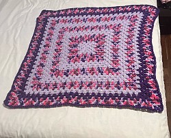 Purple& pink baby blanket