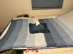 Blue baby blanket w/ lovey