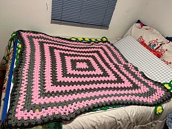 Pink & gray blanket