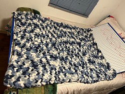 Blue & white blanket