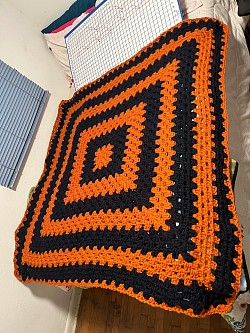 Orange & blue blanket