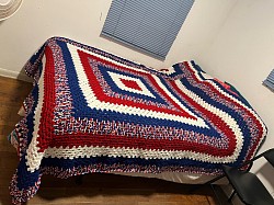 Red, white, & blue blanket (queen)