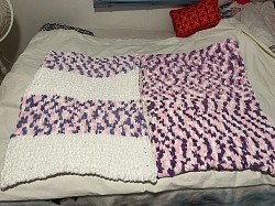 Pink, purple white, baby girl blanket