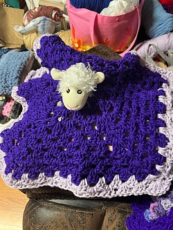 Purple lovey w/ lamb