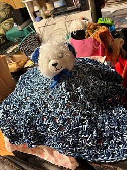 Blue lovey w/bear