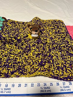 Purple & gold lovey w/ tiger