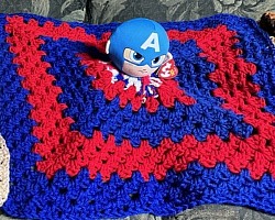 Red & blue lovey w/capt america