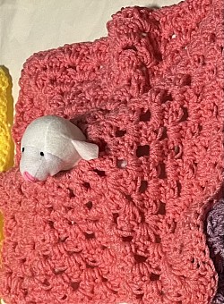 Pink lovey w/lamb