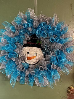 Snowman wreath